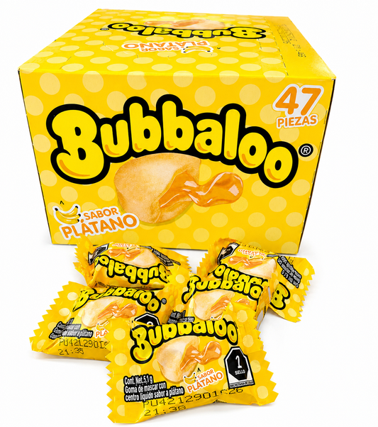 Bubbaloo's Bubble Chewing Gum (Banana- Platano) (47 pcs)