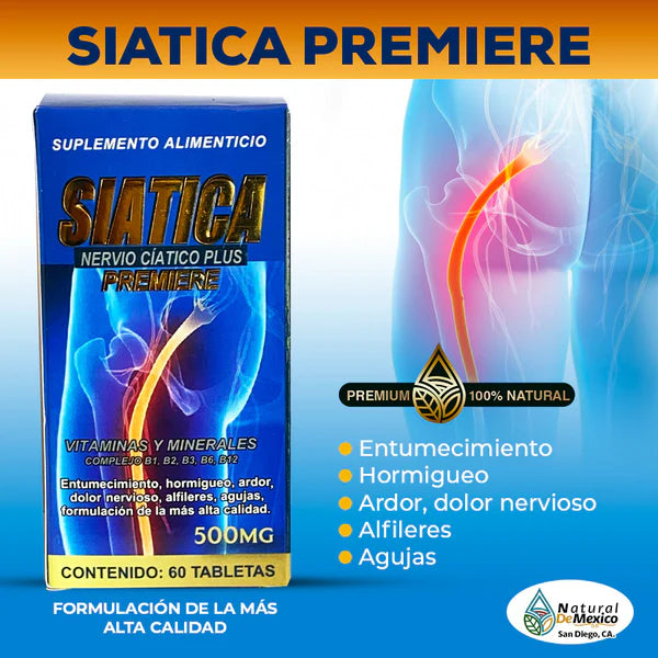 Ciática Nervio Ciático Plus Suplemento Premium Natural 60 Tabs. Vitaminas y Minerales